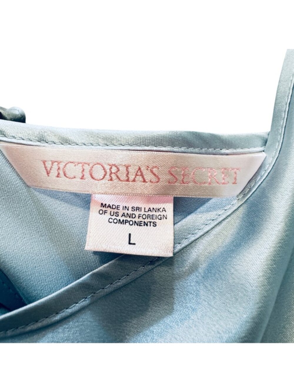 Victoria's Secret Very Sexy Slip Dress Baby Blue Tie Madison Beer Coquette L - Picture 6 of 8